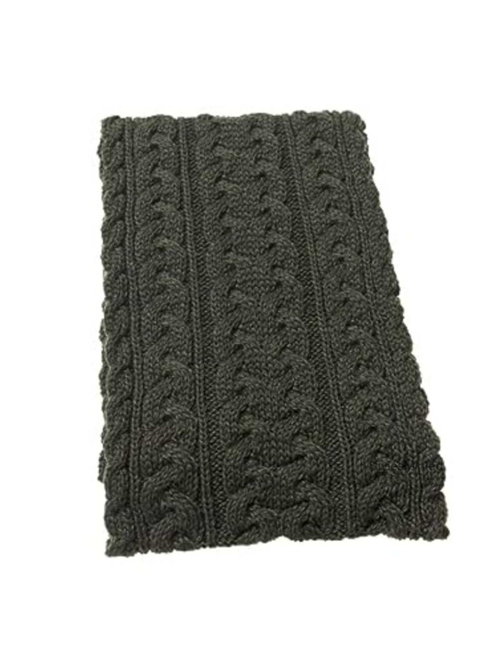 100% Merino Wool Cable Knit Heavyweight Cold Weather Scarf